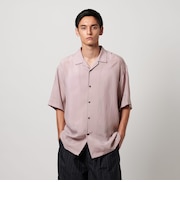 フィブリル シャンブレー オープンカラー シャツ