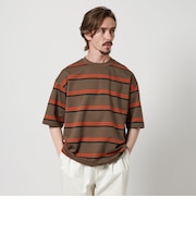 モクロディ パネル ボーダー クルーネック カットソー