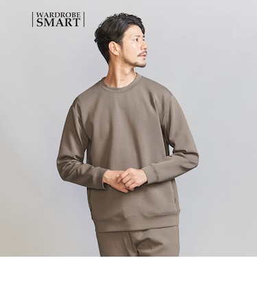 【WARDROBE SMART】ダブルニット クルーネック スウェット/セットアップ対応
