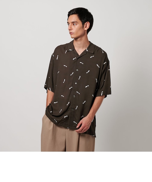 ＜PARIS AUTHENTIQUE × monkey time＞ プリント オープンカラー シャツ