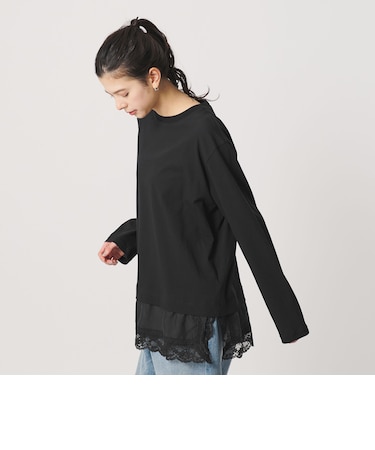 レースドッキング　ロングスリーブTシャツ