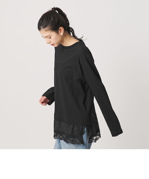 レースドッキング　ロングスリーブTシャツ