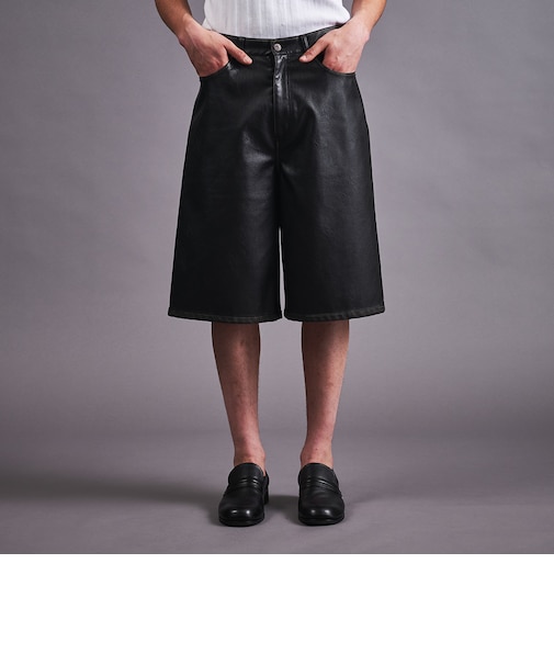 レザーライク バギー ショーツ