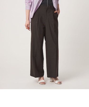 メランジ 1プリーツ ワイドパンツ ‐ウォッシャブル‐<A DAY IN THE LIFE>