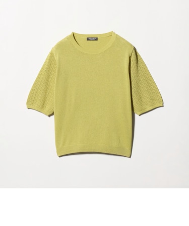 メッシュコンビ ショートスリーブニット ‐ウォッシャブル‐<A DAY IN THE LIFE>