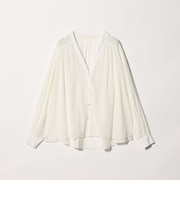 シアー ギャザー シャツカーディガン ＜A DAY IN THE LIFE＞