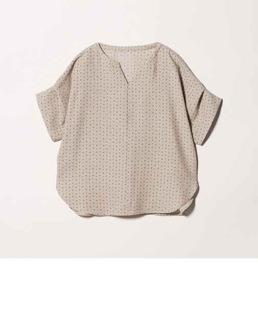 リネンライク プリント キーネック ドルマンブラウス ＜A DAY IN THE LIFE＞