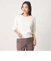 フルニードル パフスリーブニット 5分袖 ‐ウォッシャブル‐＜A DAY IN THE LIFE＞