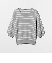 フルニードル パフスリーブニット 5分袖 ‐ウォッシャブル‐＜A DAY IN THE LIFE＞