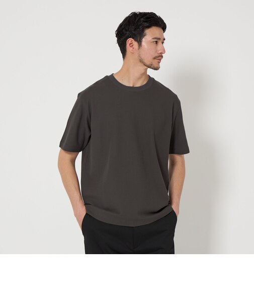 【WARDROBE SMART】ステイ クリーン ピケ クルーネック Tシャツ【抗菌・防臭】