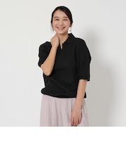 グリッド エアーワッフル スキッパー ポロシャツ