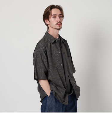 ロンシャン パッチワーク ペイズリー キャンプカラー グランデシャツ