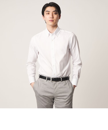 クールマックス クロス ボタンダウンシャツ-イージーケア-＜A DAY IN THE LIFE＞