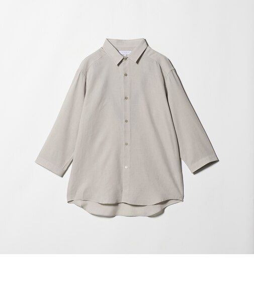 リネンライク スラブ レギュラーカラー 7分袖シャツ-吸水速乾・通気性-＜A DAY IN THE LIFE＞
