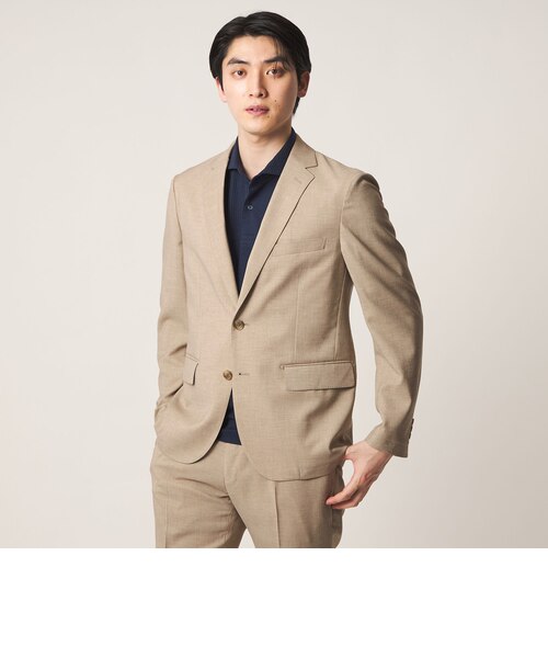 【BEIGE】ウールライク バスケット 2ボタンジャケット-セットアップ対応・ウォッシャブル-<A DAY IN THE LIFE> SHIPS Colors:ウールライク ダブルボタン ジャケット2（セットアップ