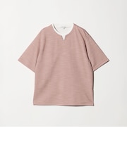 メランジ スラブ カノコ キーネックカットソー-吸水速乾-＜A DAY IN THE LIFE＞