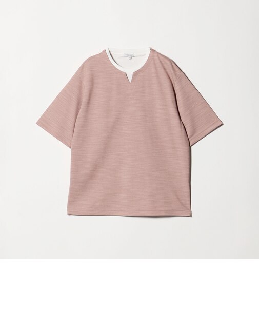 メランジ スラブ カノコ キーネックカットソー-吸水速乾-＜A DAY IN THE LIFE＞