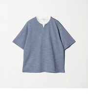 メランジ スラブ カノコ キーネックカットソー-吸水速乾-＜A DAY IN THE LIFE＞