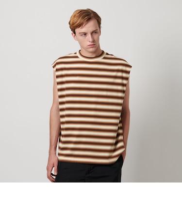 ＜H＞オンブレボーダー ノースリーブ カットソー