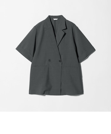ダブルブレスト ショートスリーブ シャツジャケット ‐セットアップ対応・ウォッシャブル‐ ＜A DAY IN THE LIFE＞