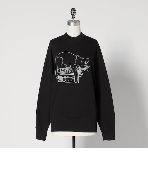 ＜LOEFF＞スリーピング キャット スウェット UNISEX