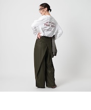 バックラップ タックワイドパンツ -ウォッシャブル-