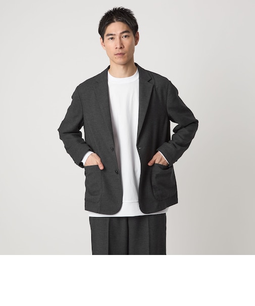 ウォッシャブル フラノ ツイル リラックス ジャケット -ストレッチ-