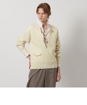 ＜LOEFF＞スリットネック ニット プルオーバー