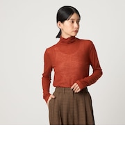 ＜CITEN＞エッセンシャルシアーハイネックトップ
