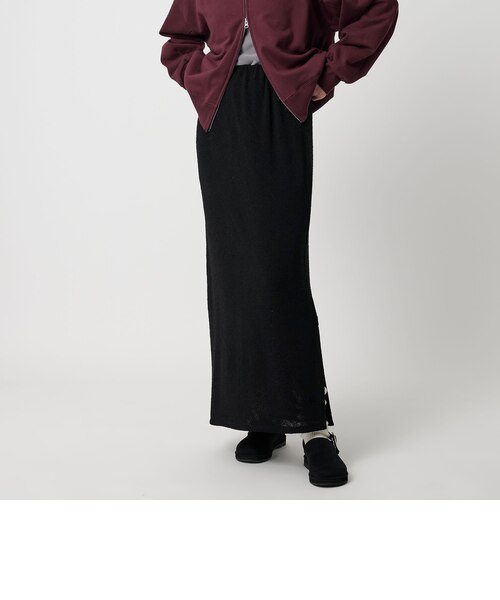 ＜H＞ナイロンポリウレタン ジャージー ロングスカート UNITED ARROWS LTD. OUTLET｜<H>ナイロンポリウレタン ジャージー