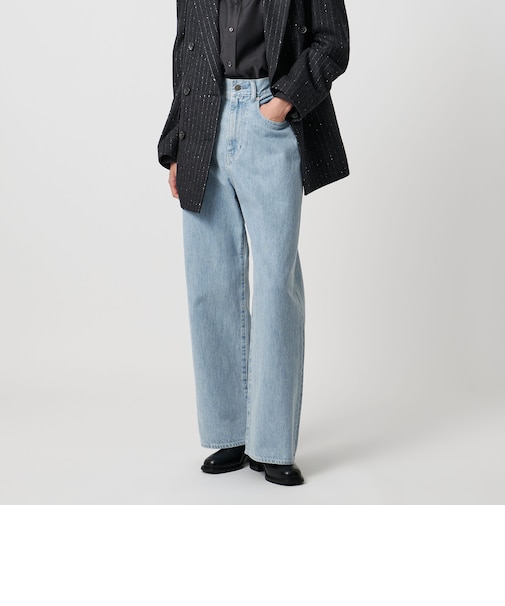ルーズシルエット ストレート デニムパンツ