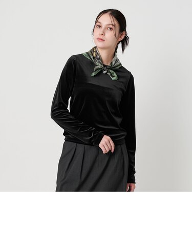 ポリエステルブレンド ベロアロングスリーブ Tシャツ