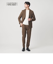【 WARDROBE SMART】LANATEC OX セットアップ/背抜きジャケット＆イージーパンツ