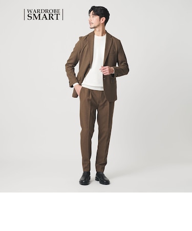 【 WARDROBE SMART】LANATEC OX セットアップ/背抜きジャケット＆イージーパンツ