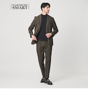 【 WARDROBE SMART】LANATEC OX セットアップ/背抜きジャケット＆イージーパンツ