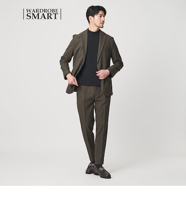 【 WARDROBE SMART】LANATEC OX セットアップ/背抜きジャケット＆イージーパンツ