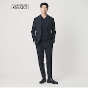 【 WARDROBE SMART】LANATEC OX セットアップ/背抜きジャケット＆イージーパンツ