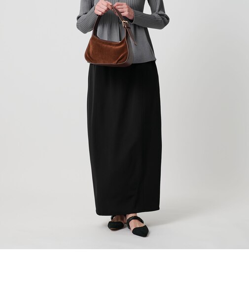 【Wardrobe DAILY MINIMAL】ダブルクロス カーブスカート ウォッシャブル