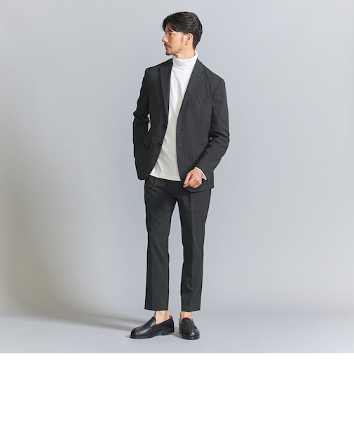 【WARDROBE SMART】DELEGANT サキソニー セットアップ/ジャケット＆イージーパンツ