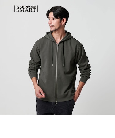 【WARDROBE SMART】ダブルニット ジップパーカー/セットアップ対応