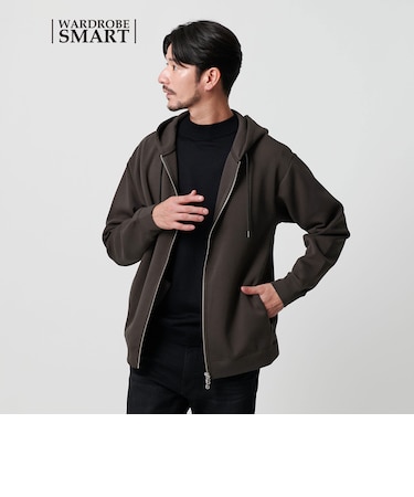 【WARDROBE SMART】ダブルニット ジップパーカー/セットアップ対応