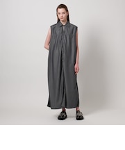 ＜ASTRAET＞スキッパー スリット ノースリーブワンピース