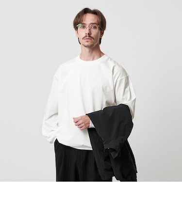 ファイン グロッシー コットン スウェットTシャツ