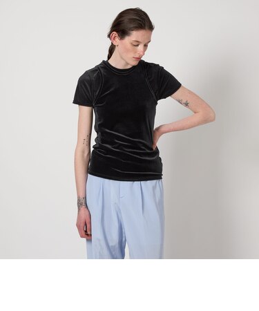 ＜AEWEN MATOPH＞シアー ベロア Tシャツ