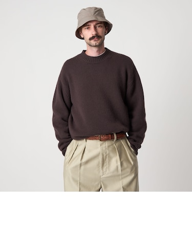 ＜Steven Alan＞ ハミルトンラムズウール ハイクルーネック ニット NARROW