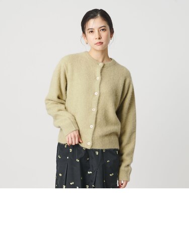 フォックスカシミヤブレンド クルーネックカーディガン