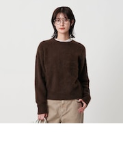 フォックスカシミヤブレンド クルーネックニットプルオーバー