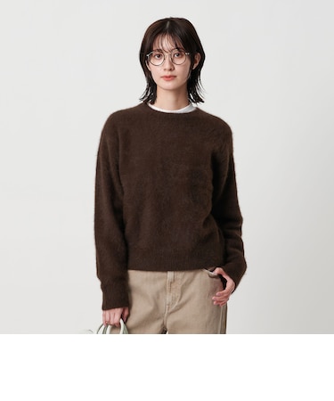 フォックスカシミヤブレンド クルーネックニットプルオーバー