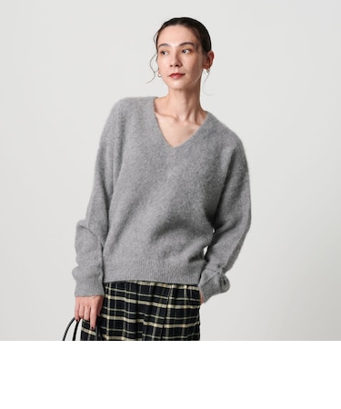 フォックスカシミヤブレンド Vネックニットプルオーバー