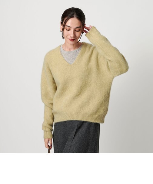 フォックスカシミヤブレンド Vネックニットプルオーバー